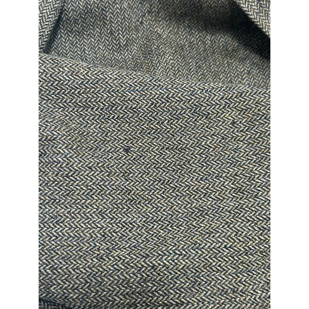 VTG Jos A Bank Brown Wool Herringbone 2 Button Vented Suit Jacket Size 41R - Picture 8 of 16